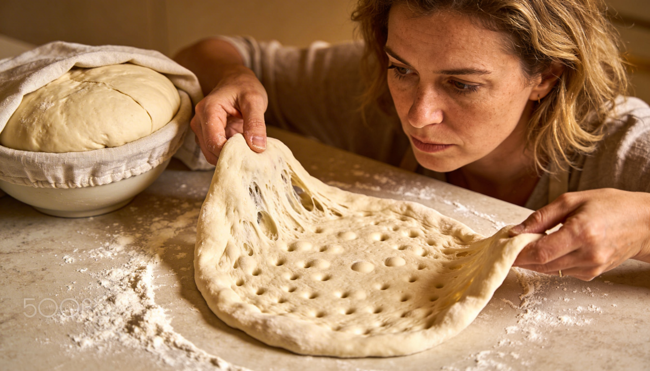 A fermentação permite que o fermento produza gases que ficam retidos na rede de glúten