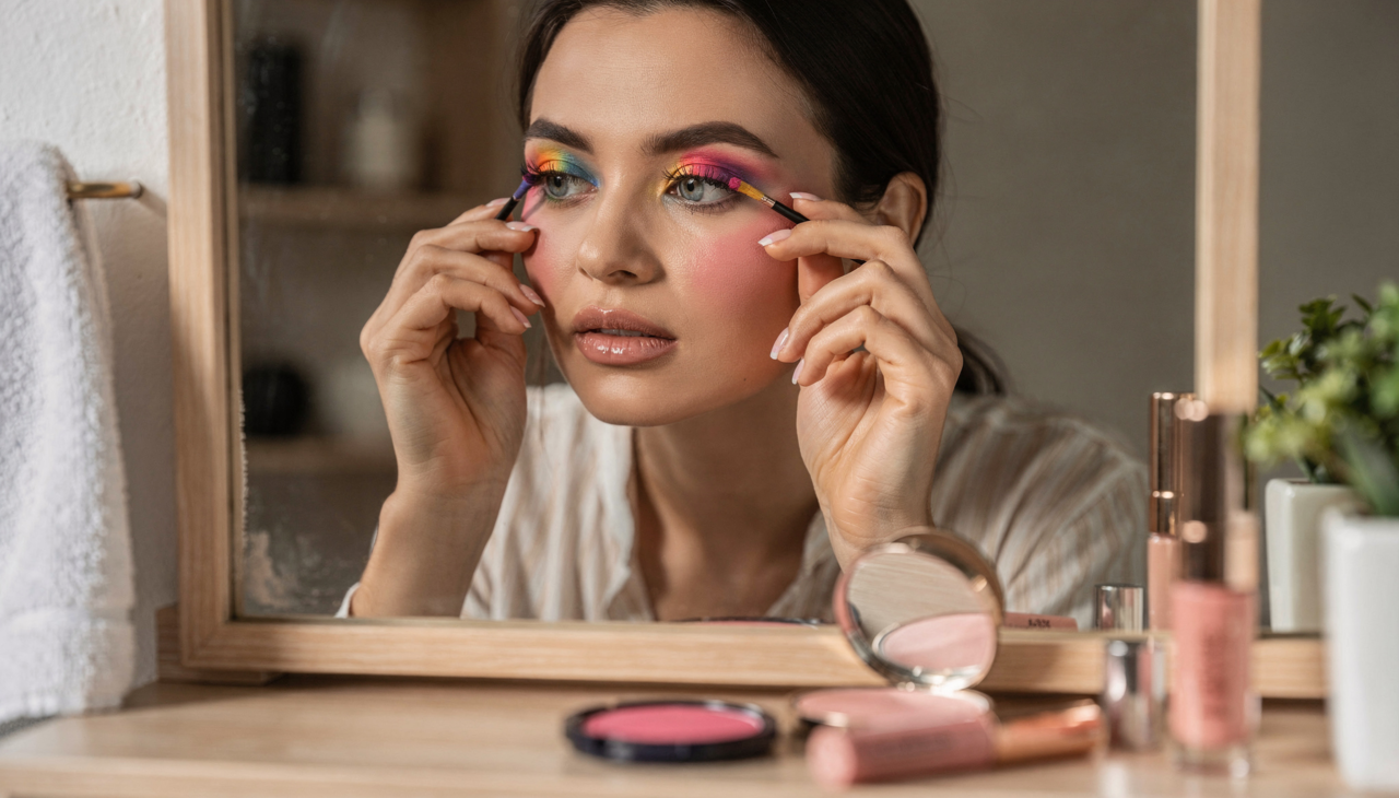 A maquiagem colorida desponta como resposta direta ao minimalismo da última década