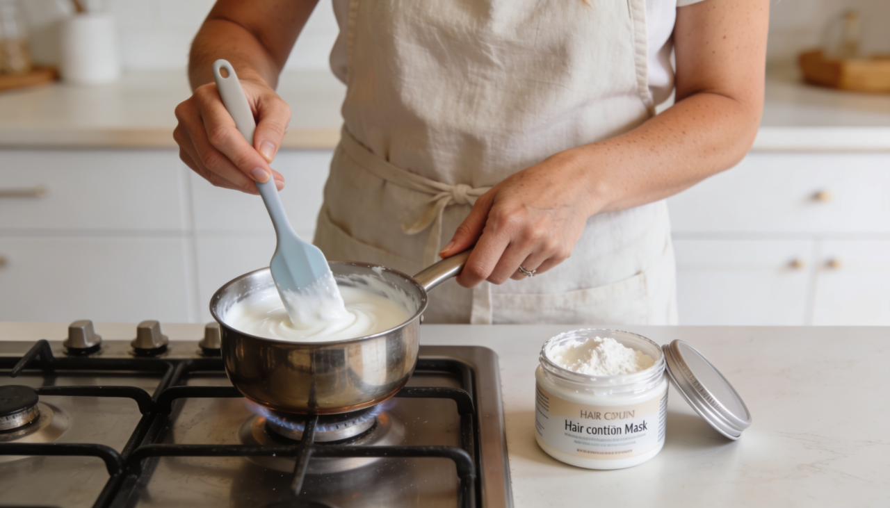 A máscara caseira com amido de milho