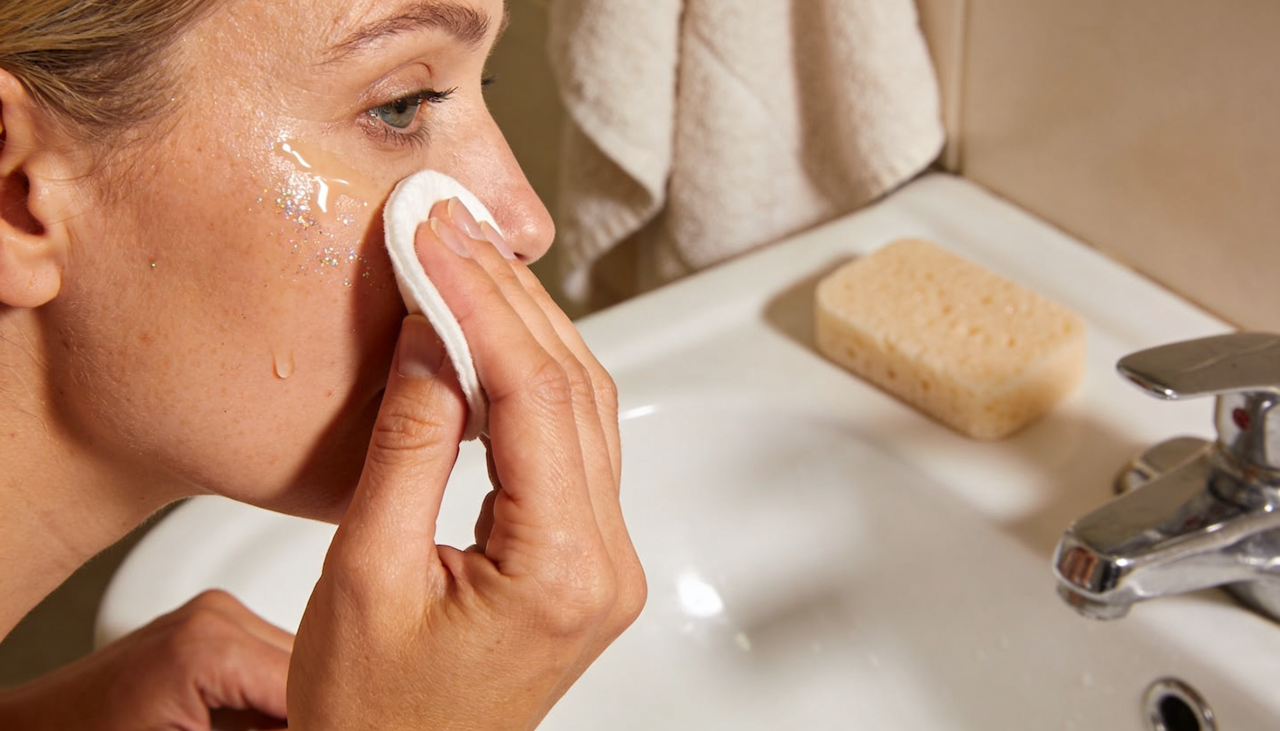 A limpeza adequada antes da folia prepara a superfície da pele para receber maquiagem