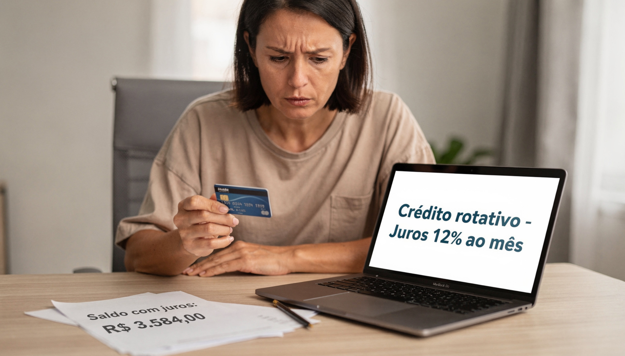 O crédito rotativo é ativado quando o pagamento integral da fatura não é realizado até a data de vencimento