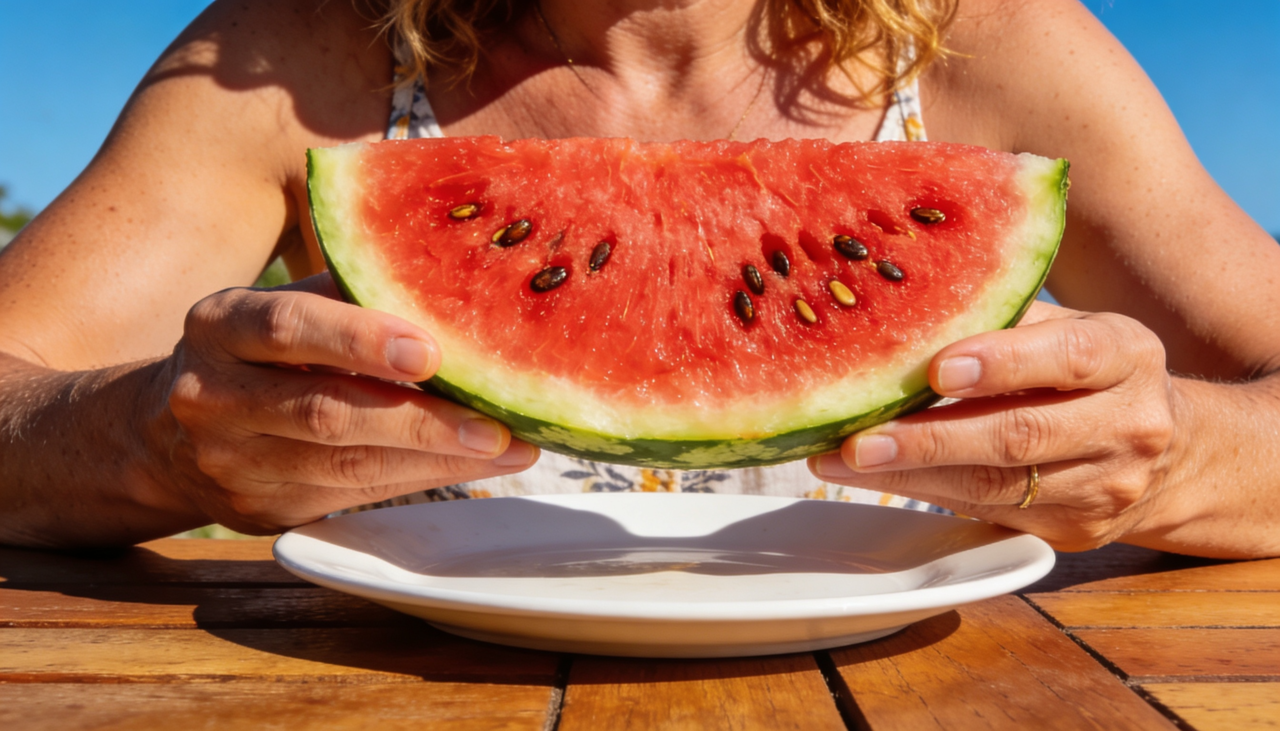 A melancia é composta majoritariamente por água