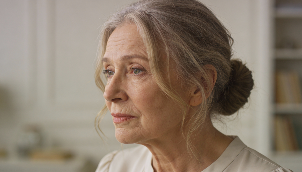 O coque baixo posicionado na nuca em vez do topo da cabeça elimina tração nas raízes frontais