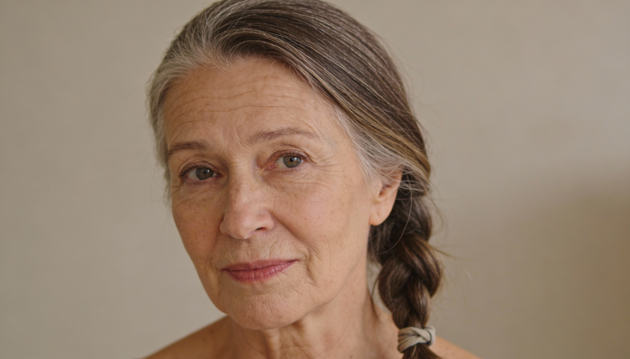 O coque baixo posicionado na nuca em vez do topo da cabeça elimina tração nas raízes frontais