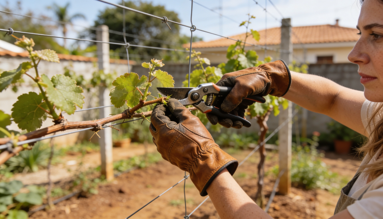 O visual de uma videira crescendo de forma organizada traz um ar de elegância