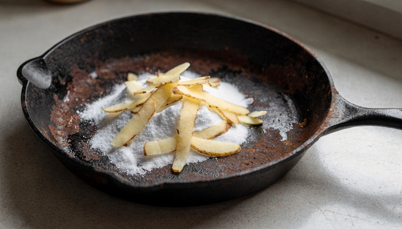 A combinação de bicarbonato de sódio e casca de batata tem uma base científica que explica sua eficácia contra ferrugem