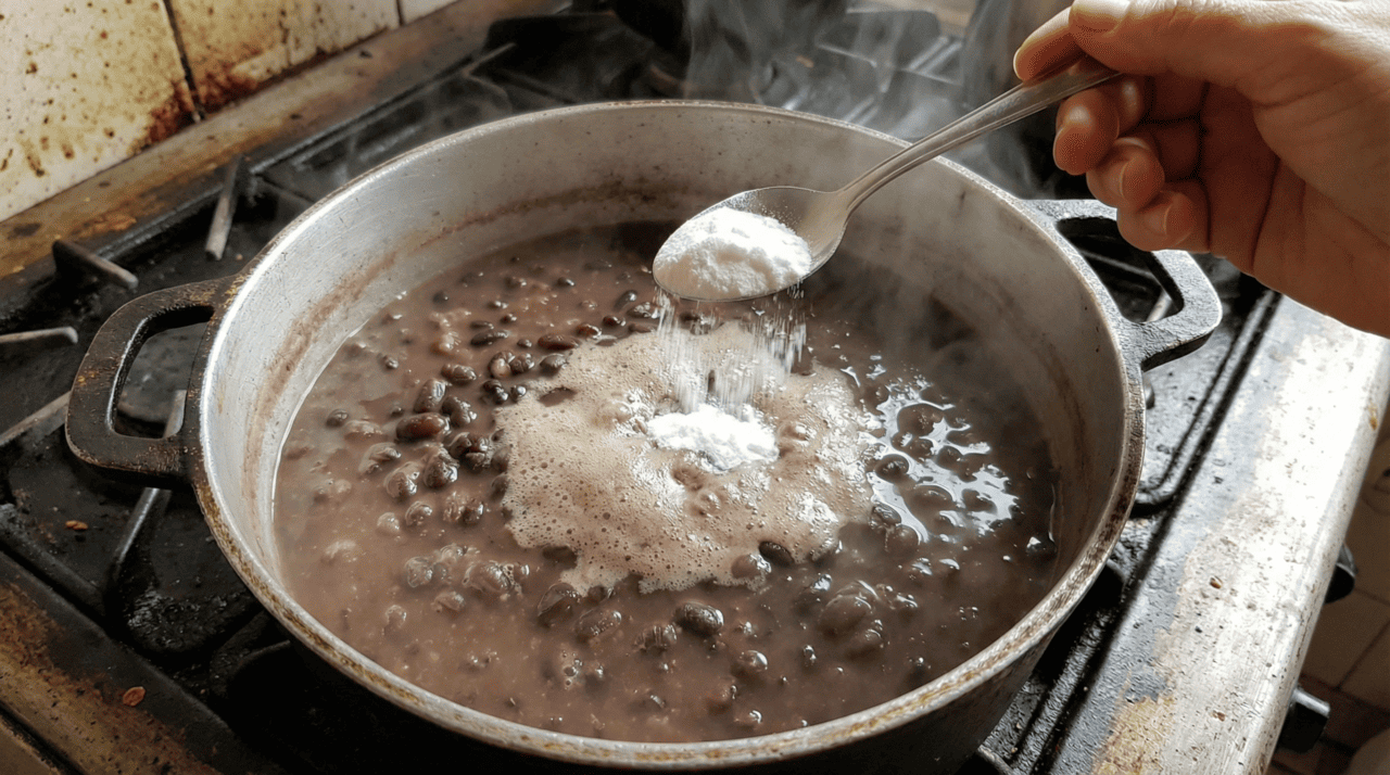 Para quem esqueceu de deixar o feijão de molho na véspera, o bicarbonato de sódio é um excelente recurso