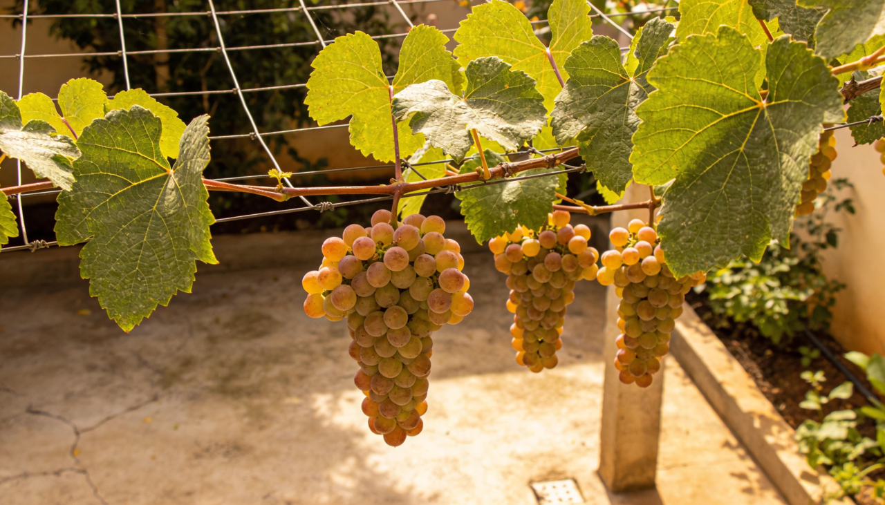 O visual de uma videira crescendo de forma organizada traz um ar de elegância