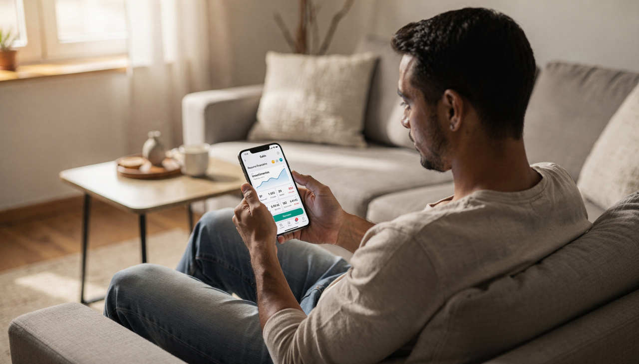 Usando o celular para gerar renda no tempo livre do fim de semana.