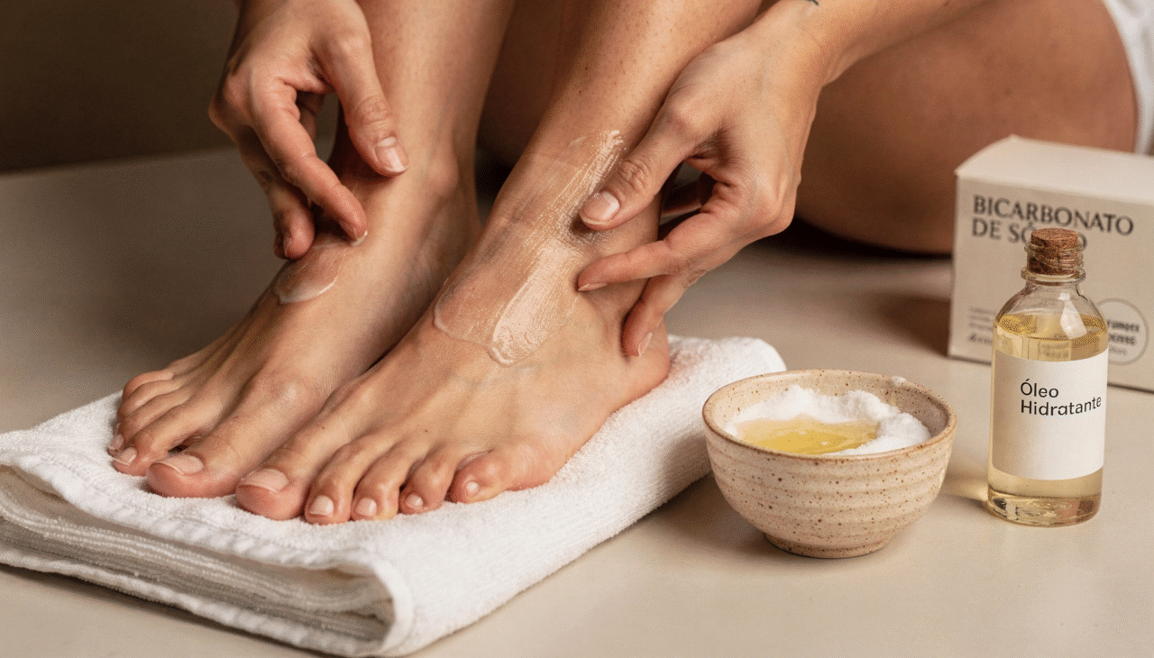 O bicarbonato de sódio funciona como esfoliante natural