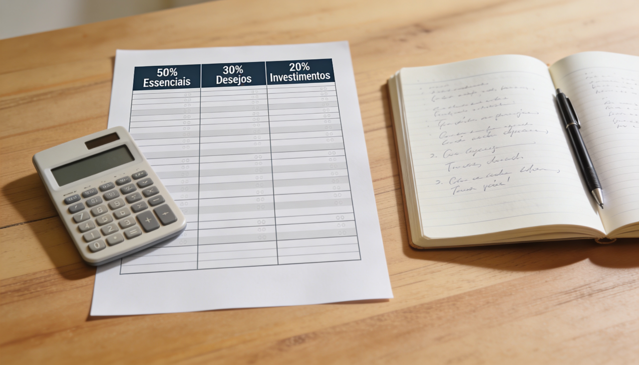 A organização financeira começa pela divisão exata do que entra na sua conta bancária