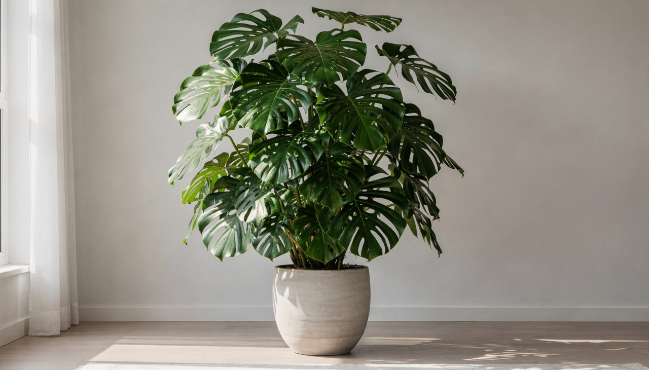 A costela-de-adão tem folhas gigantes profundamente recortadas