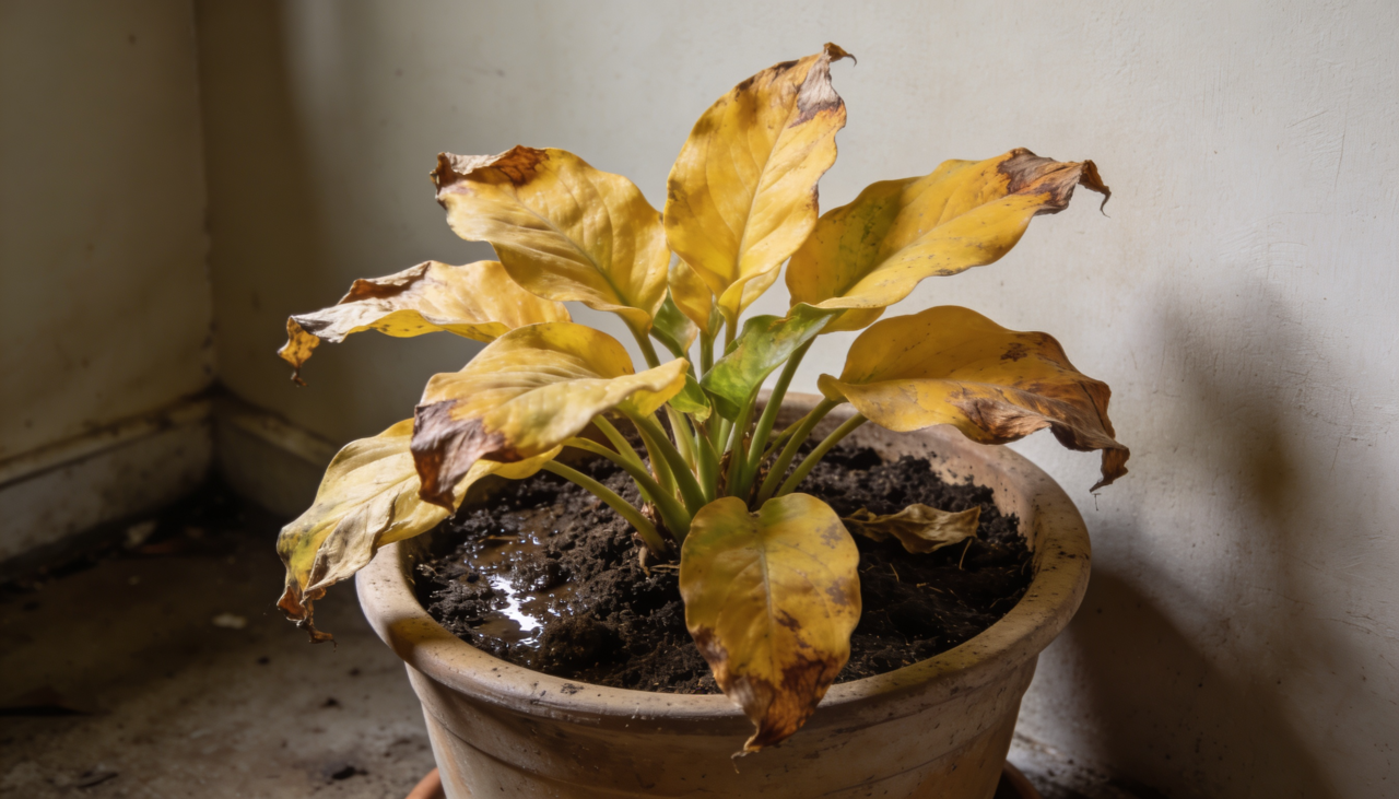 O fenômeno de murchamento inexplicável ocorre quando a planta esgota sua reserva vital