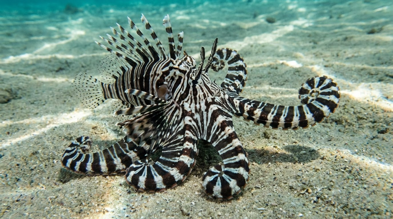 A coloração disruptiva funciona como uma ferramenta de camuflagem que quebra o contorno do corpo do animal