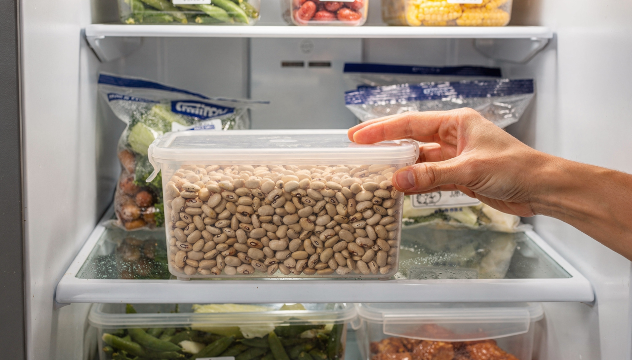 A fêmea deposita os ovos soltos entre os grãos ou nas pequenas frestas da casca