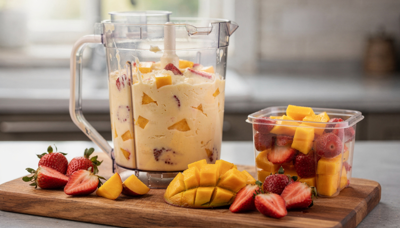 Algumas frutas apresentam características ideais para criar um sorvete com textura mais suave e consistente