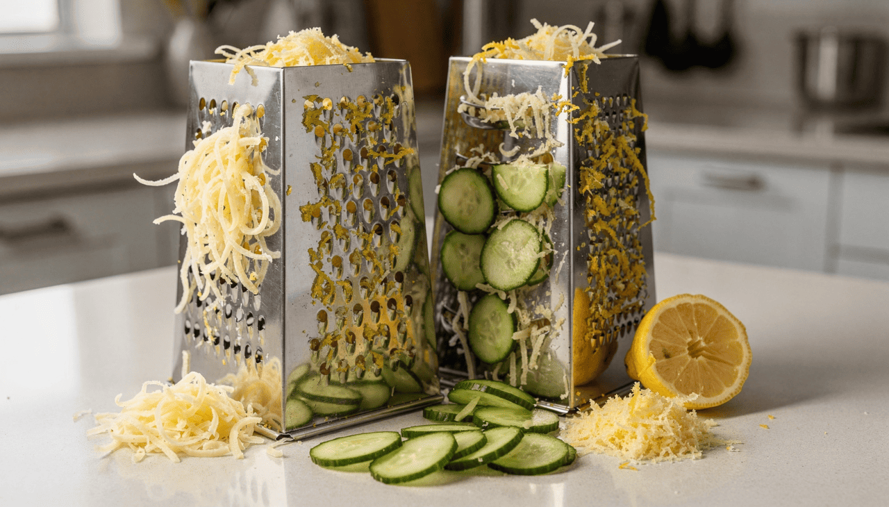 A face com as pequenas projeções que parecem agulhas não foi feita para ralar queijo da forma convencional