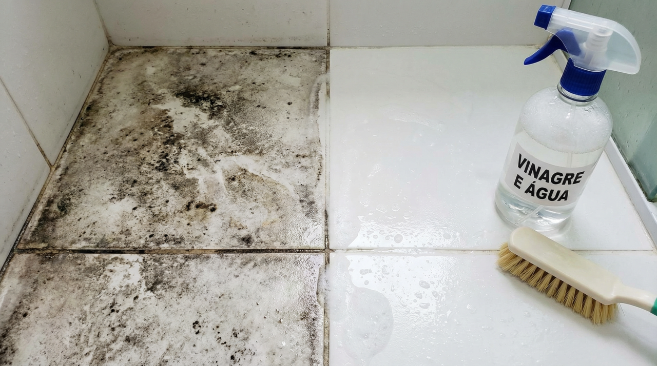 Muitas pessoas acreditam que a força bruta é o único caminho para remover a gordura e o mofo que se instalam nos pisos e azulejos