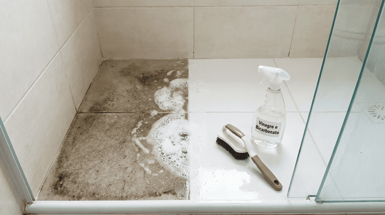 O uso do vinagre de álcool se destaca pela sua capacidade ácida natural que penetra nas superfícies porosas para soltar as partículas de gordura e resíduos orgânicos acumulados