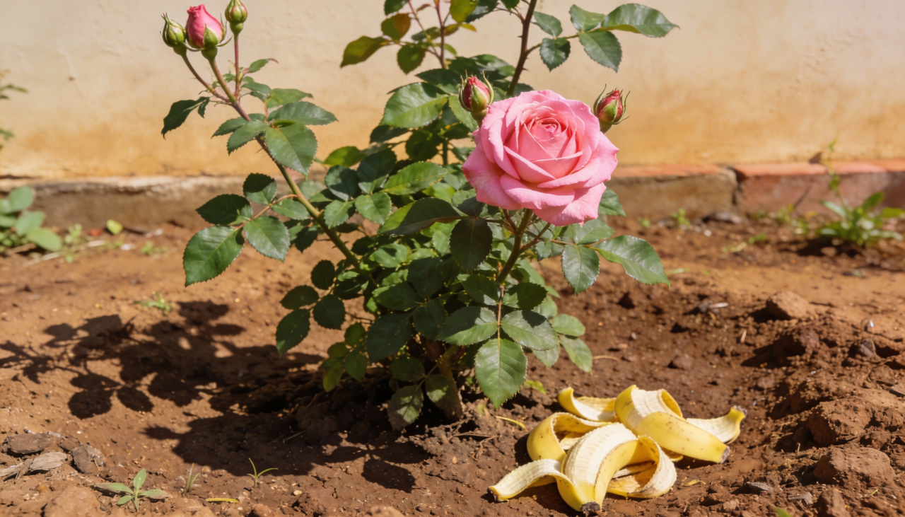 Corte 3 cascas de banana em pedaços pequenos e coloque em jarra com 1 litro de água filtrada