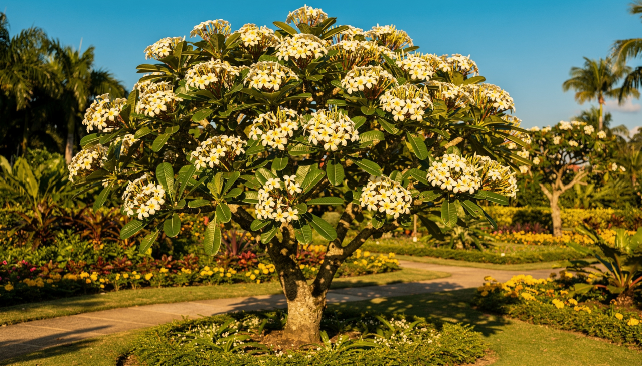 O grande destaque do jasmim-manga está em suas flores exuberantes
