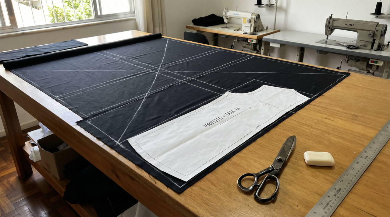 O giz de alfaiate é reconhecido mundialmente como a ferramenta padrão para riscar tecidos