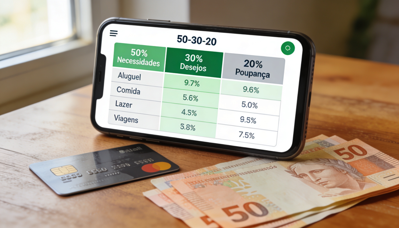 A organização financeira começa pela divisão exata do que entra na sua conta bancária