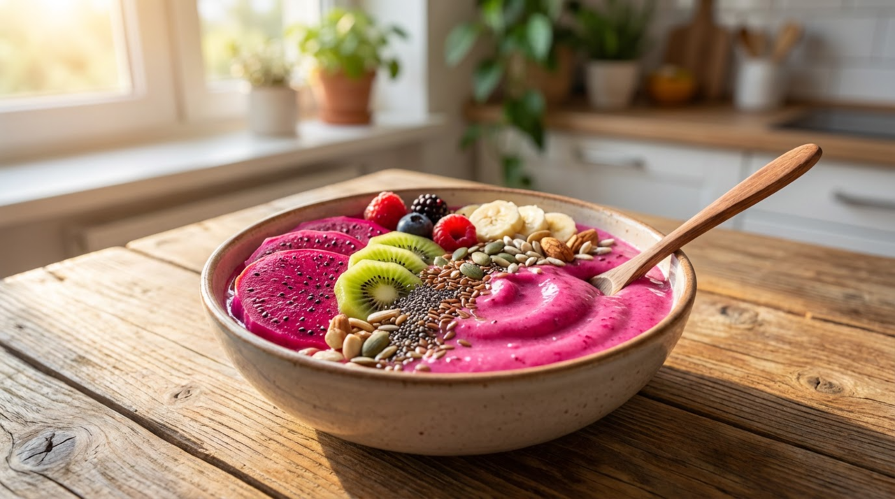 O consumo dessa fruta exótica logo nas primeiras horas do dia garante uma carga intensa de antioxidantes que combatem os radicais livres