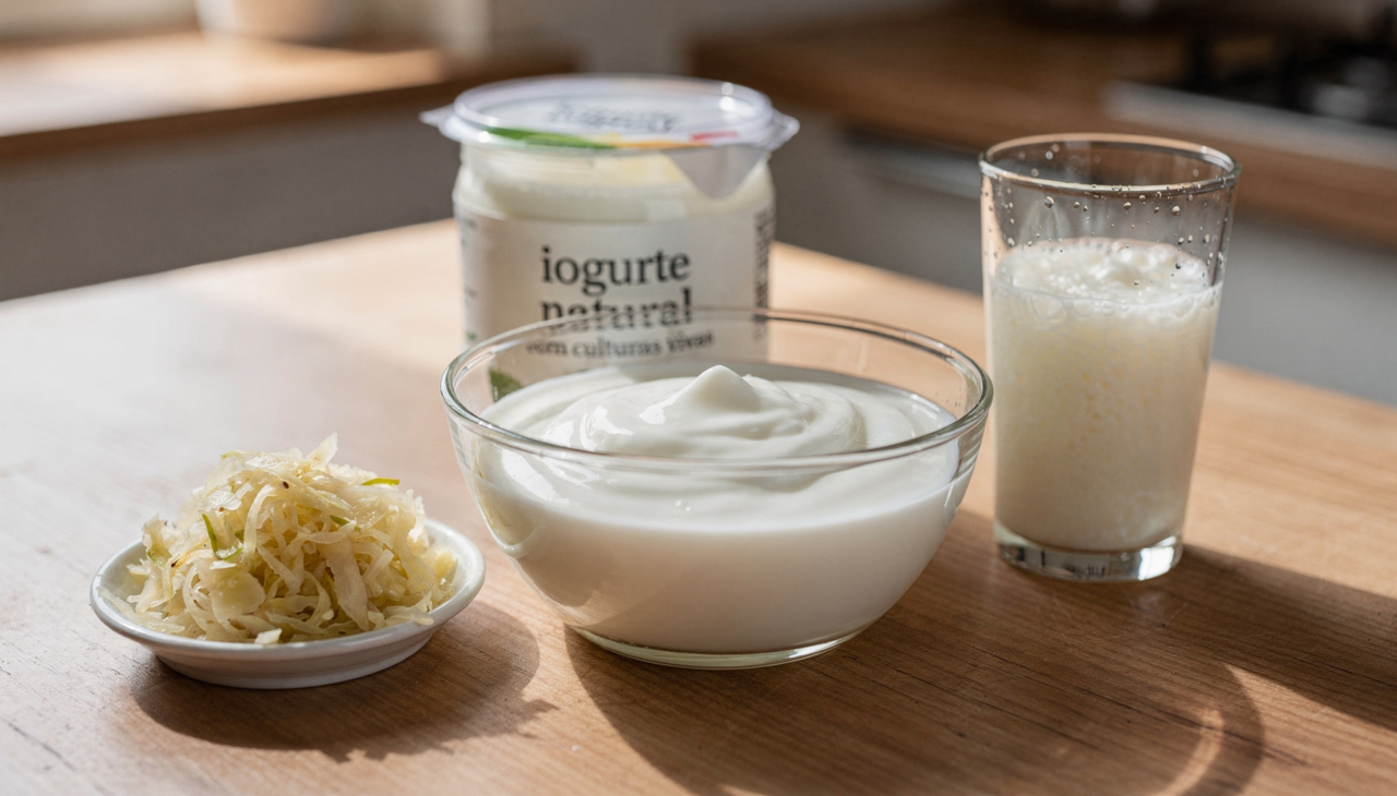 Alimentos fermentados passam por um processo em que microrganismos, como bactérias e leveduras