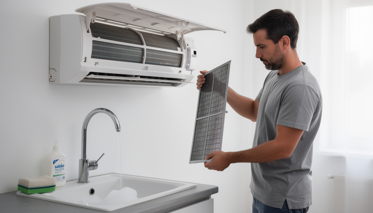 A chamada “carga de gás” é a reposição do fluido refrigerante que circula dentro do sistema fechado do ar-condicionado