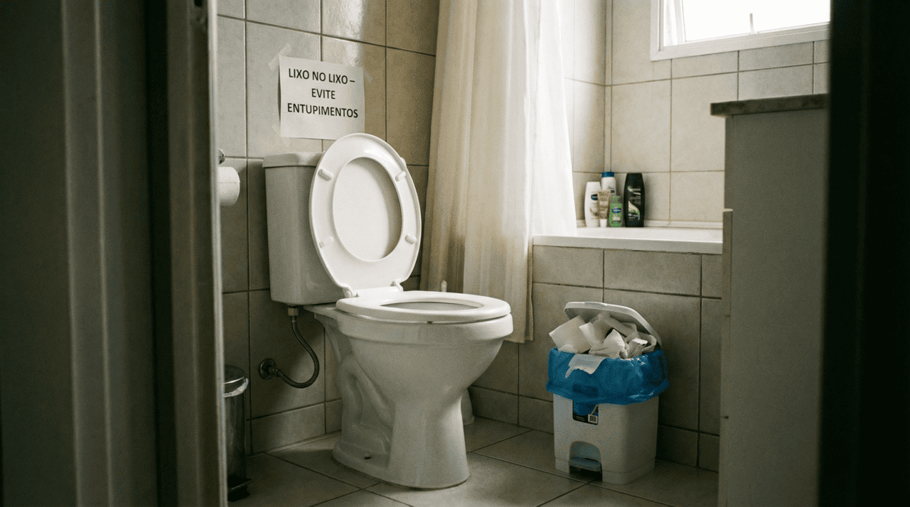 O vaso começa a demorar mais para esvaziar após a descarga