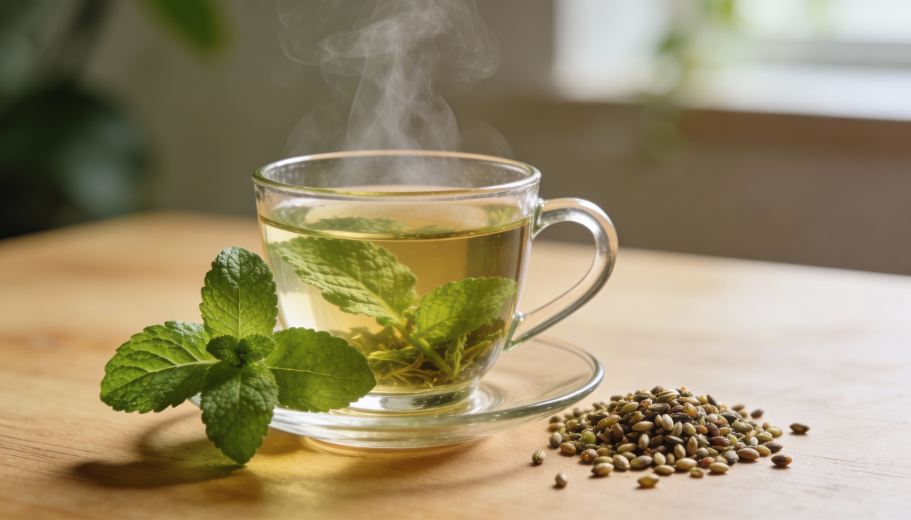 O chá de erva-doce com hortelã é presença constante em conversas sobre autocuidado por unir benefícios que se completam