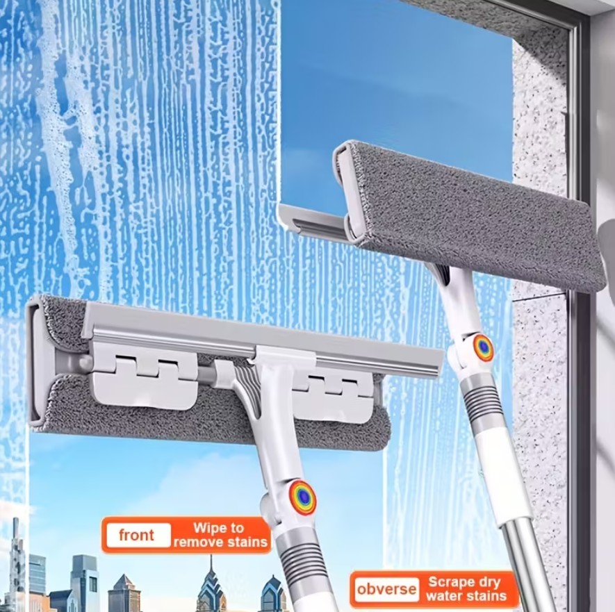 O limpador de vidros 2 em 1 custa R$130,77 na Temu