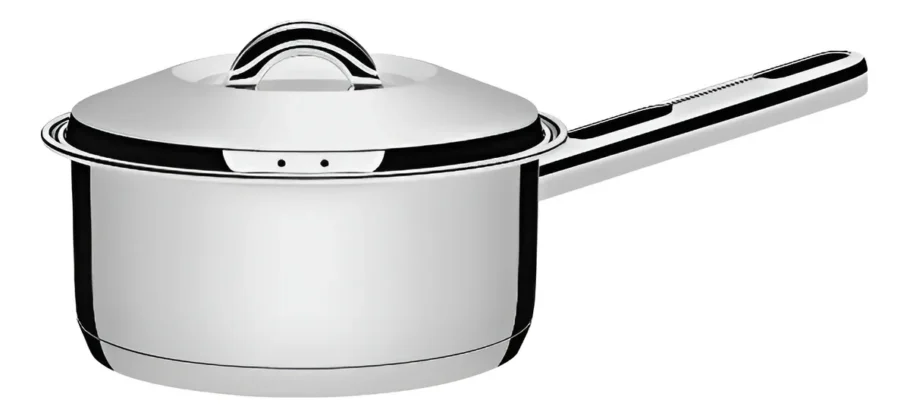 Panela De Aço Inoxidável Solar 14 Cm 1,1 L Tramontina por R$183,35