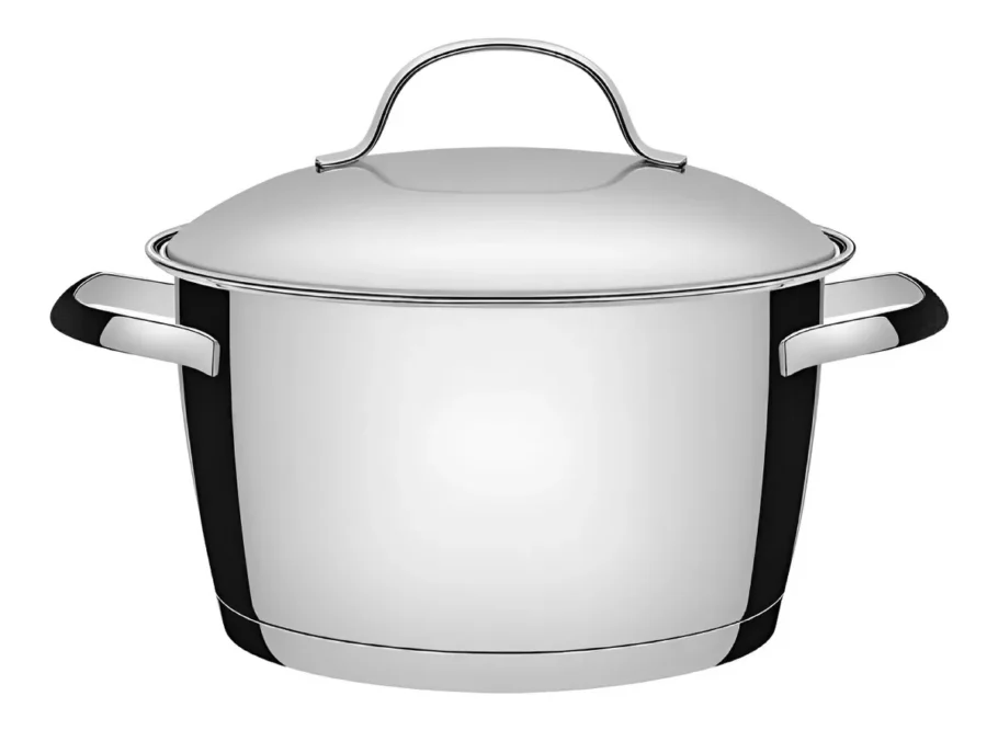 Caçarola Funda Tramontina Aço Inox Fundo Triplo Allegra 20cm por R$165,78