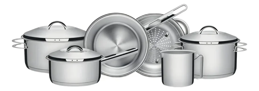 Jogo Panelas Tramontina Solar Inox 6pç Indução Fundo Triplo por R$717,18 (16% OFF)