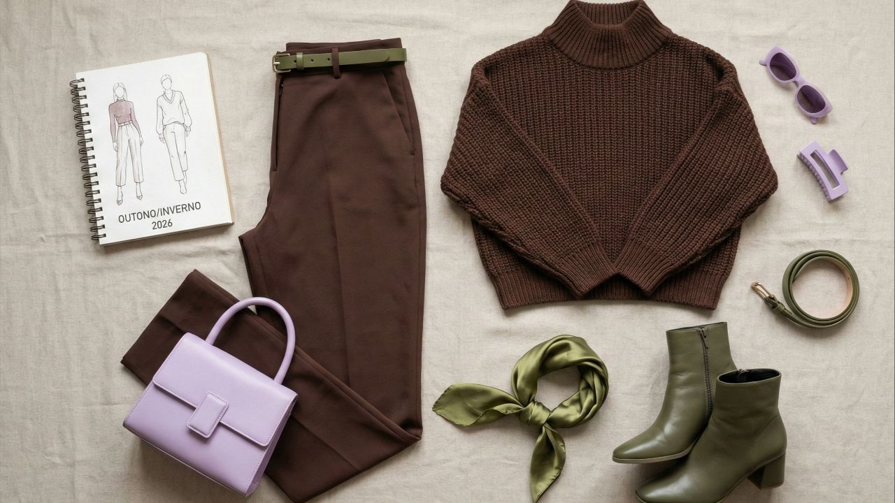 O marrom chocolate consolida-se como o neutro luxuoso de 2026.
