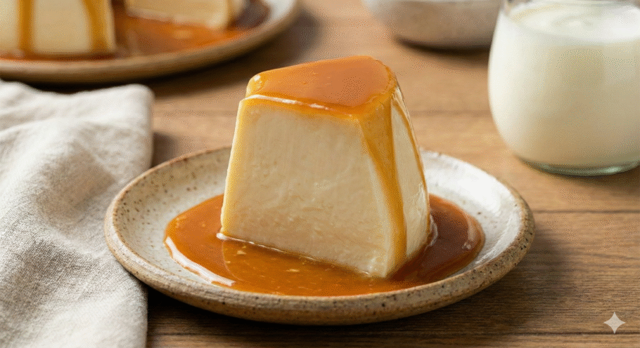 Diferente do pudim tradicional, essa versão não leva ovos