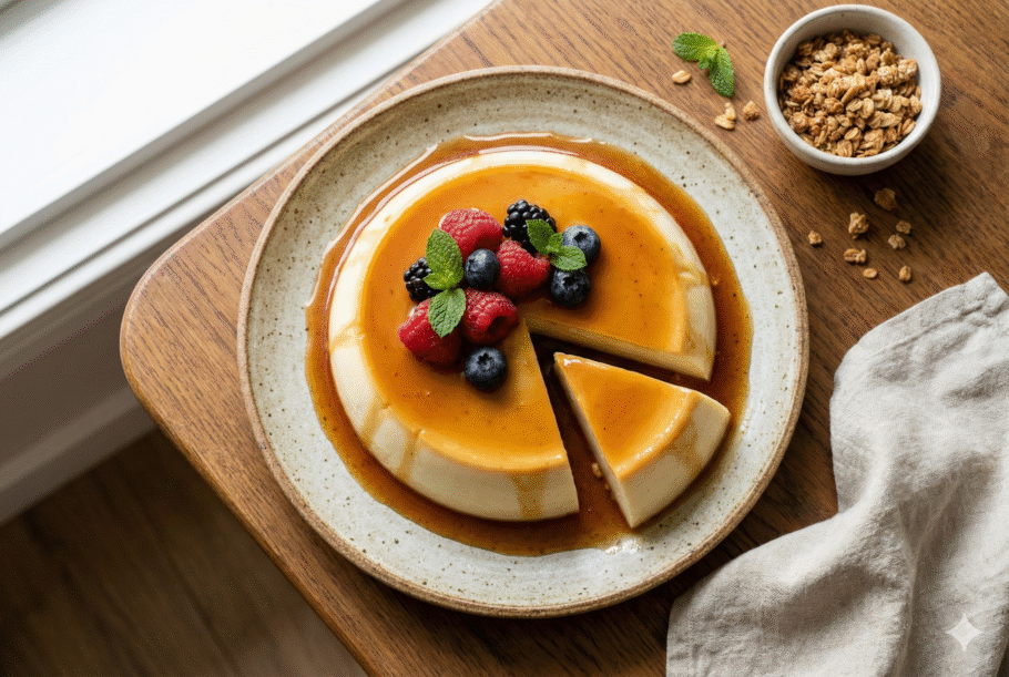 Pudim de iogurte sem forno