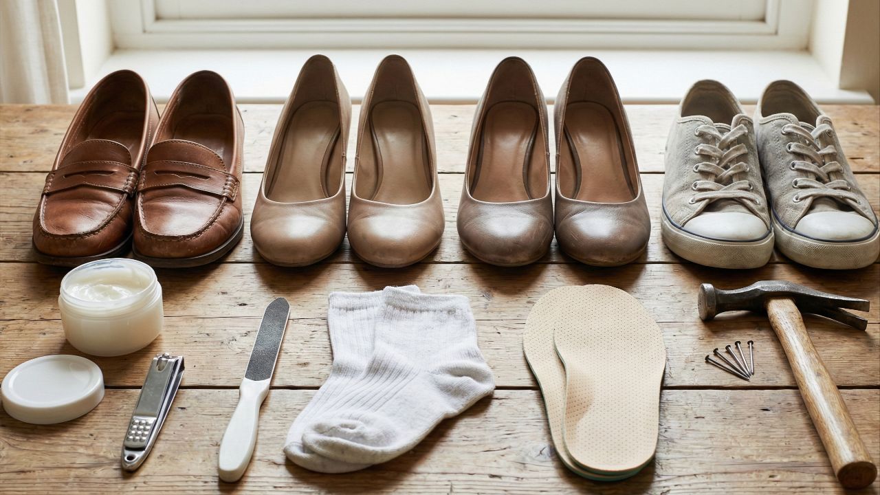 Alterne sapatos e cuide dos pés para garantir conforto e durabilidade.