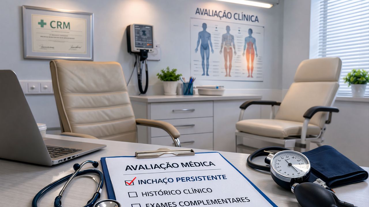 Inchaço facial persistente exige avaliação médica.