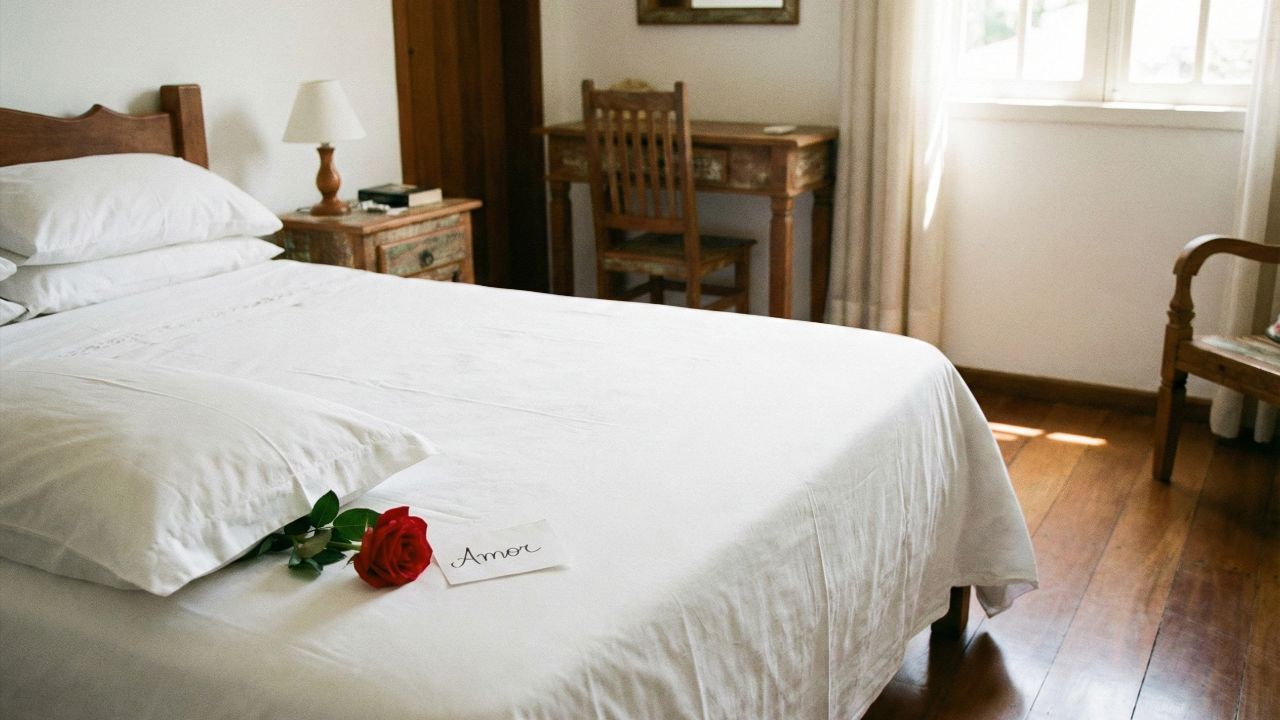 Rosa vermelha no travesseiro por três noites atrai amor e firma intenções.