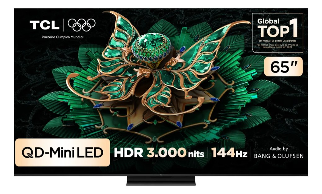 A smart TV TC QLED de 65 polegadas sai por R$5.501,50 na promoção