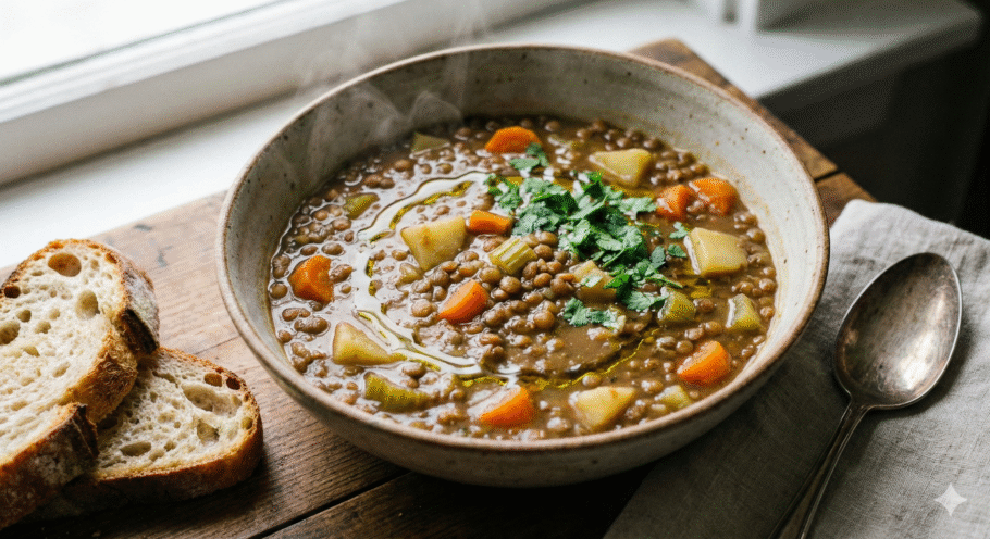 Sopa de lentilha pode ficar ainda mais saborosa com um ingrediente simples
