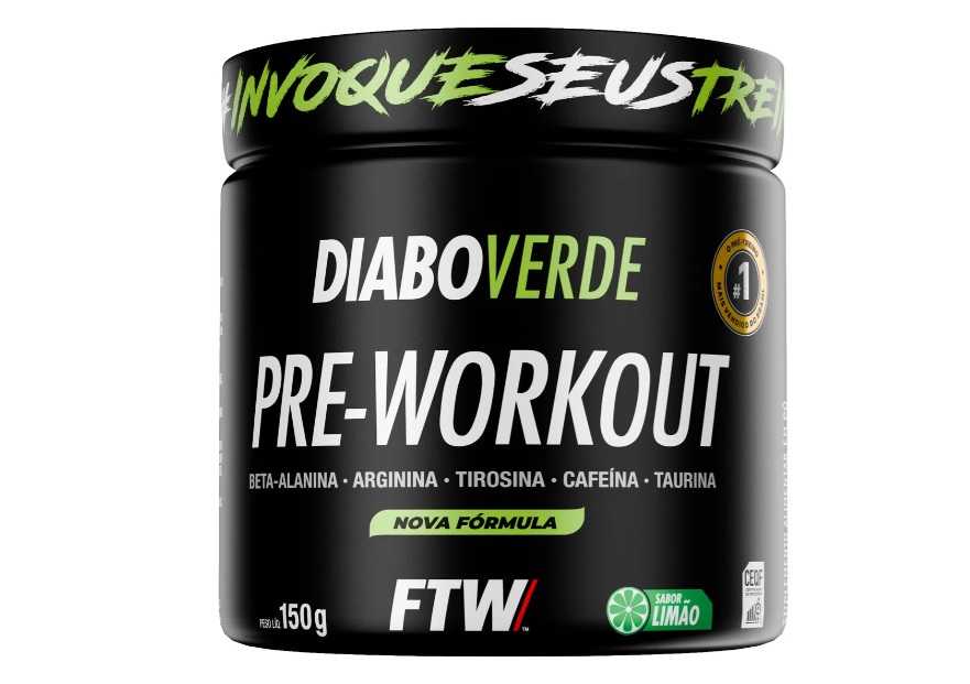 O pré-treino Diabo Verde de limão sai por R$30,50 na promoção