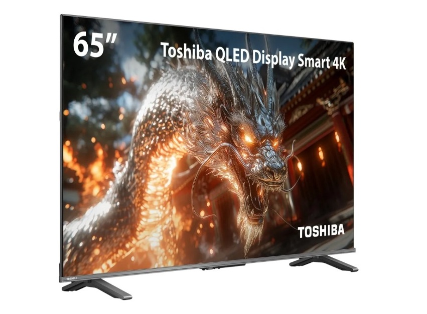 A smart TV Qled 65” 4K Toshiba sai por R$3.419,05 no Mercado Livre