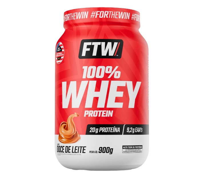 O whey sabor doce de leite sai por R$129 no Mercado Livre