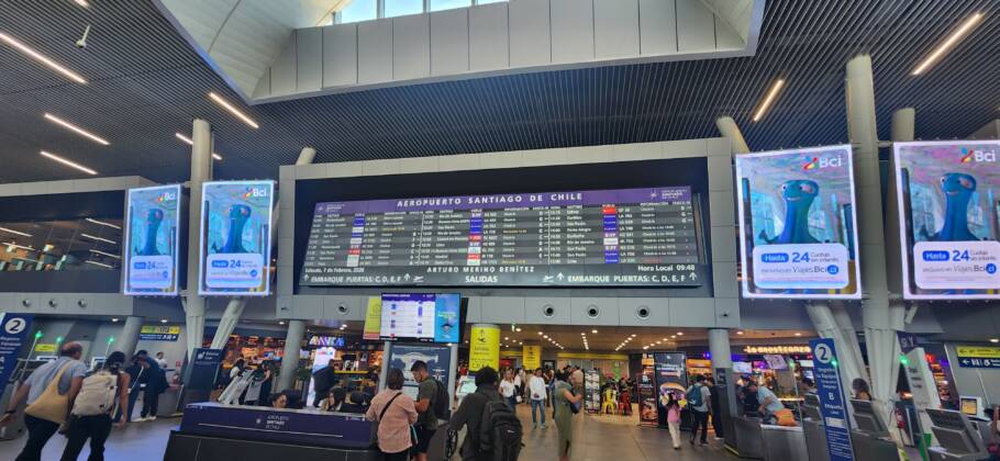 O Aeroporto Internacional Arturo Merino Benítez está entre os mais modernos da América Latina