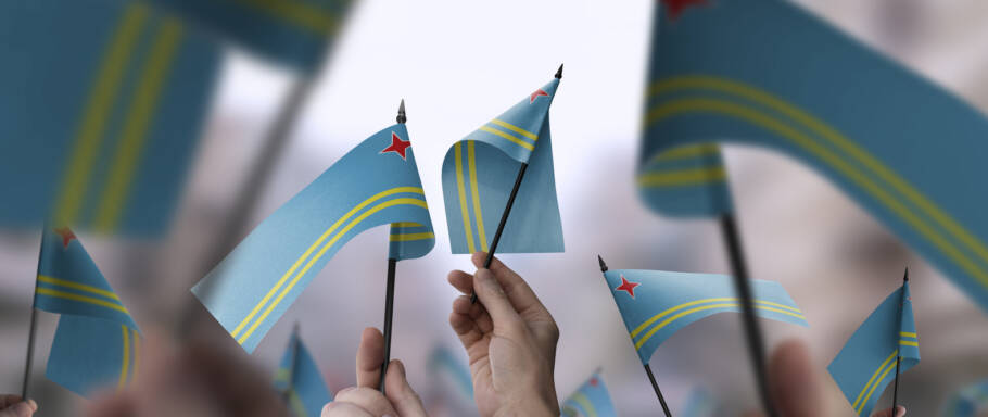 A bandeira de Aruba foi criada em 1976, uma década antes do “Status Aparte”