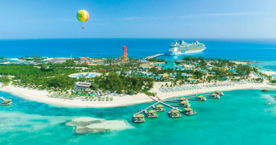 A CocoCay, ilha particular da Royal Caribbean nas Bahamas